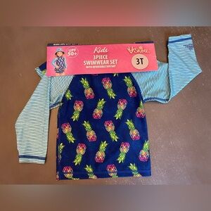 UV Skinz Kids Pineapple Rashguard Set - Blue